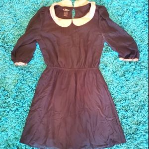 Black dress with collar